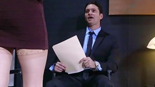 Anna de Ville ass fucked by a big cock in an office Thumbnail