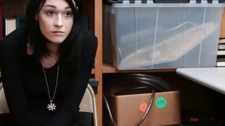 Tiny teen with an attitude caught stealing from a store Thumbnail